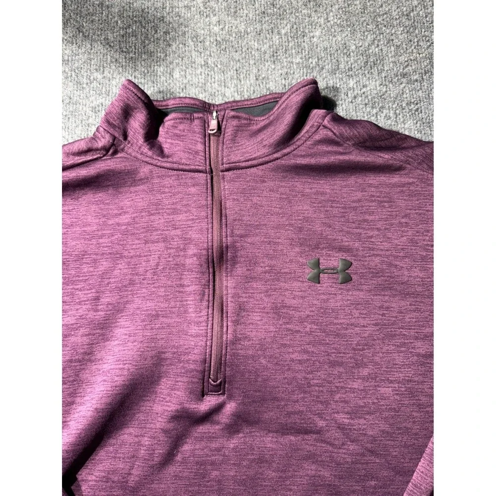 Under Armour ColdGear Mens XL Purple Heather Quarter Zip Pullover 1320745